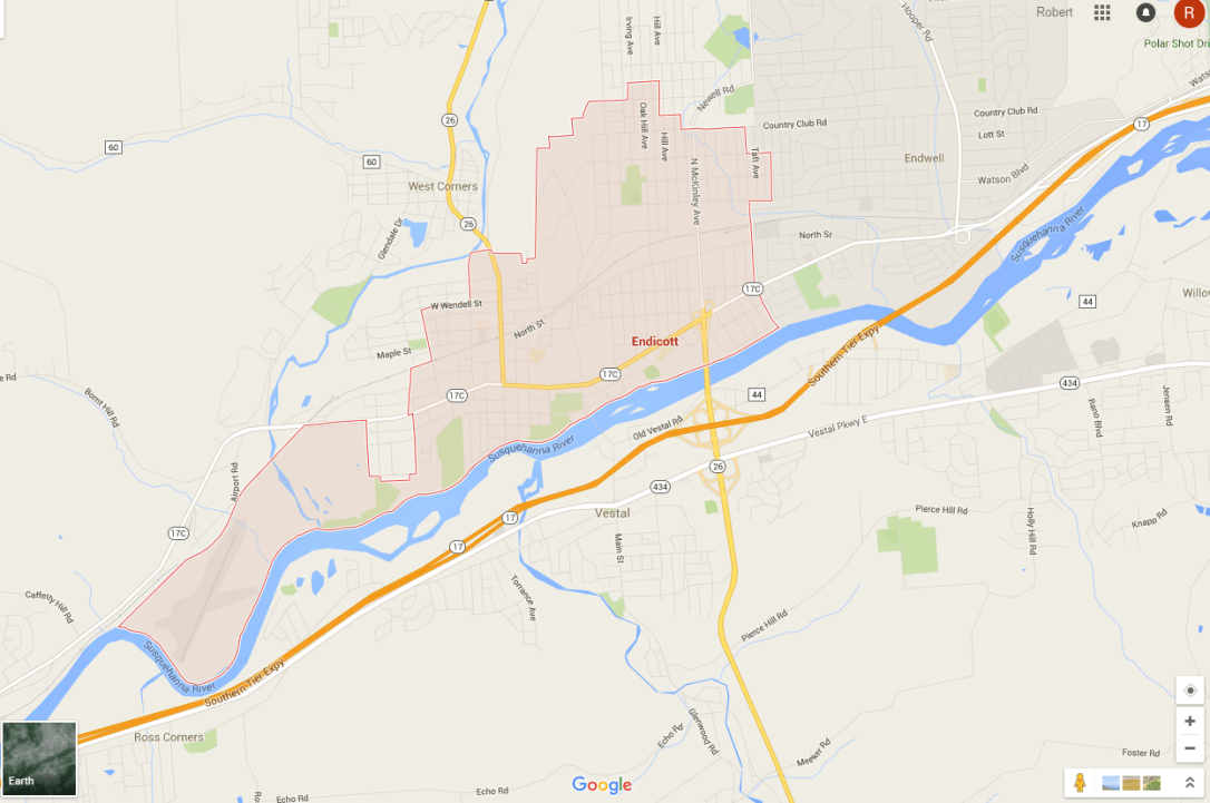 Endicott-New-York-Map-13760